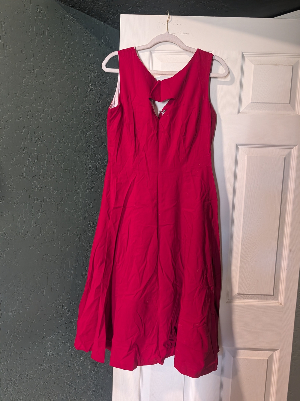 Tatyana Sleeveless Red Midi Fit-and-Flare Dress